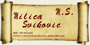 Milica Šviković vizit kartica